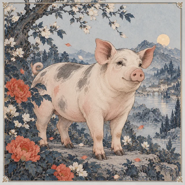 돼지 상징 그림